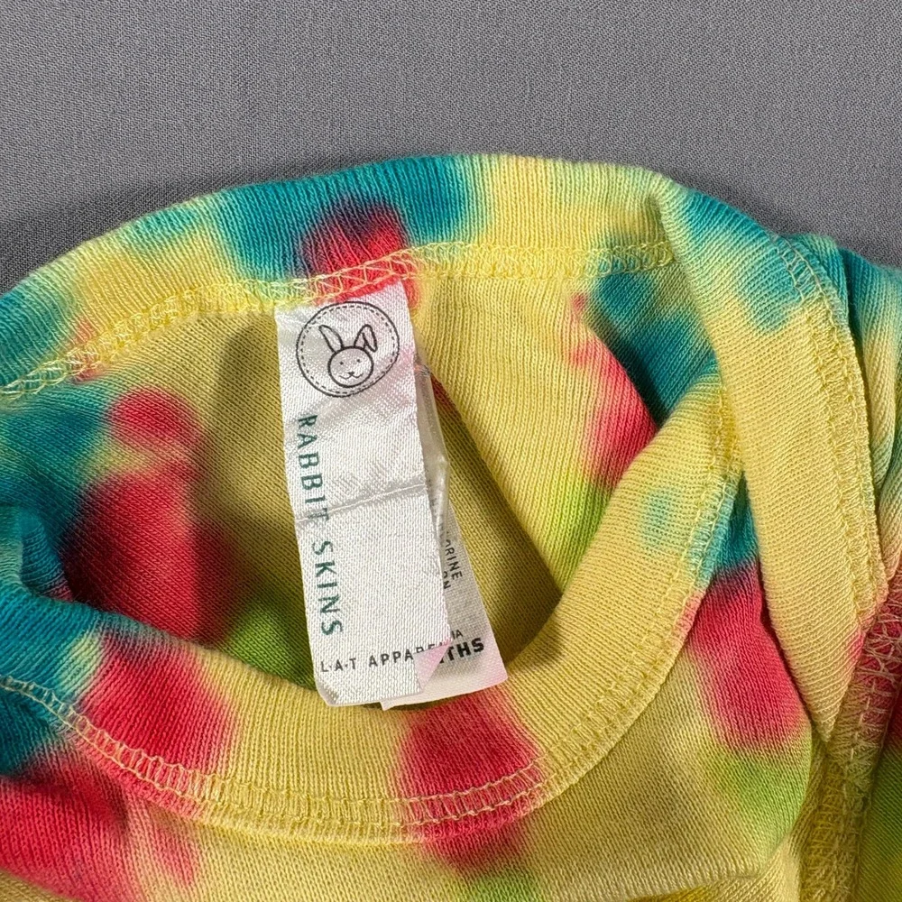 Rabbit Skins Little Lady Tie Dye Bodysuit Multi Color Cotton 6 Months